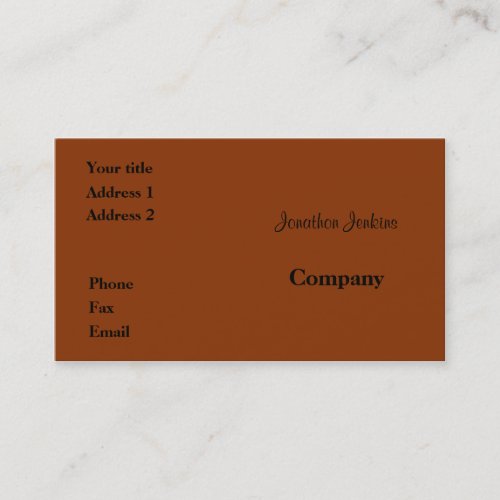 Dark orange business card templates