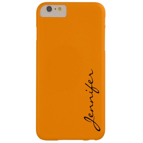 Dark orange color background barely there iPhone 6 plus case