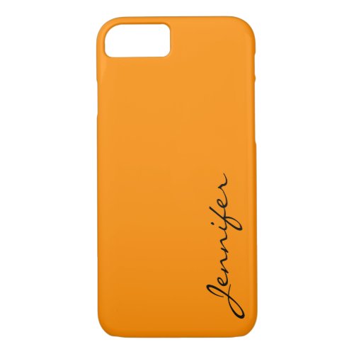 Dark orange color background iPhone 87 case