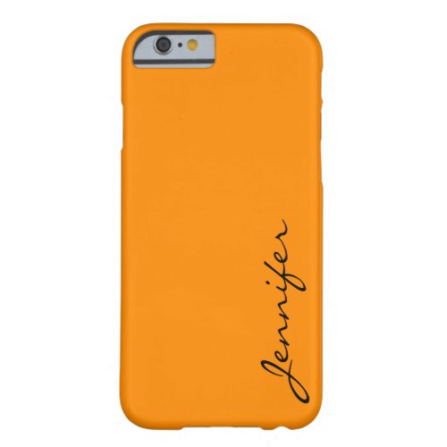 Dark orange color background barely there iPhone 6 case