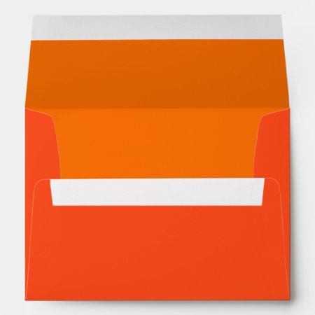 Dark Orange Customizable Invitation Envelope
