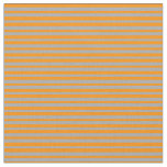 [ Thumbnail: Dark Orange & Dark Gray Colored Stripes Pattern Fabric ]