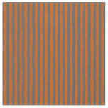 Dark Orange &amp; Dark Gray Wonky Stripes Fabric