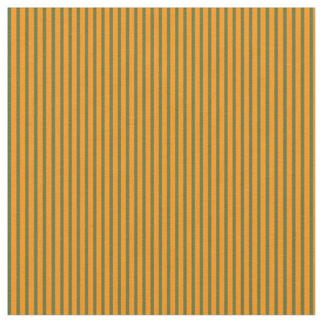 Dark Orange & Dark Olive Green Pattern of Stripes Fabric (Close Up)