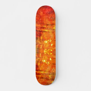 Dark Orange Fire Abstract Art Skateboard by TabbyGun at Zazzle