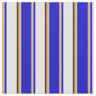 Dark Orange, Grey, Blue, Light Cyan, and Black Fabric