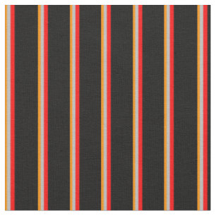 Dark Orange, Grey, Red, and Black Colored Lines Fabric