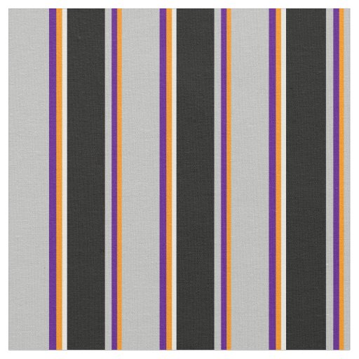 Dark Orange, Indigo, Grey, Black, and White Lines Fabric