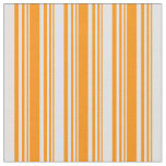 [ Thumbnail: Dark Orange & Lavender Colored Stripes Fabric ]