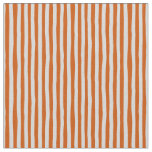 Dark Orange &amp; Light Gray Wonky Stripes Fabric