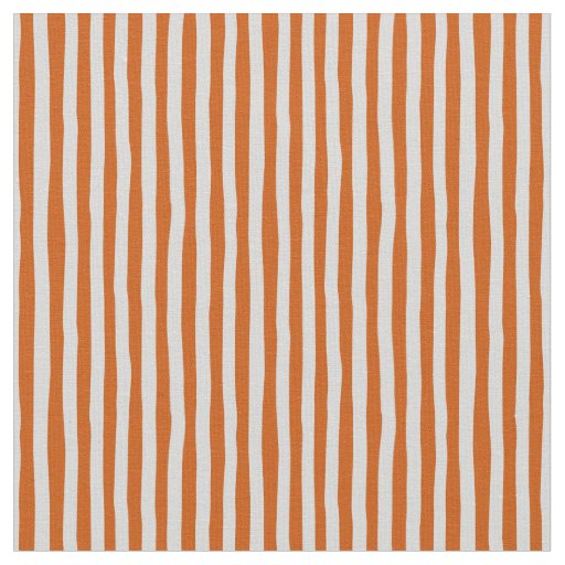 Dark Orange & Light Gray Wonky Stripes Fabric