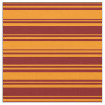 [ Thumbnail: Dark Orange & Maroon Lined Pattern Fabric ]