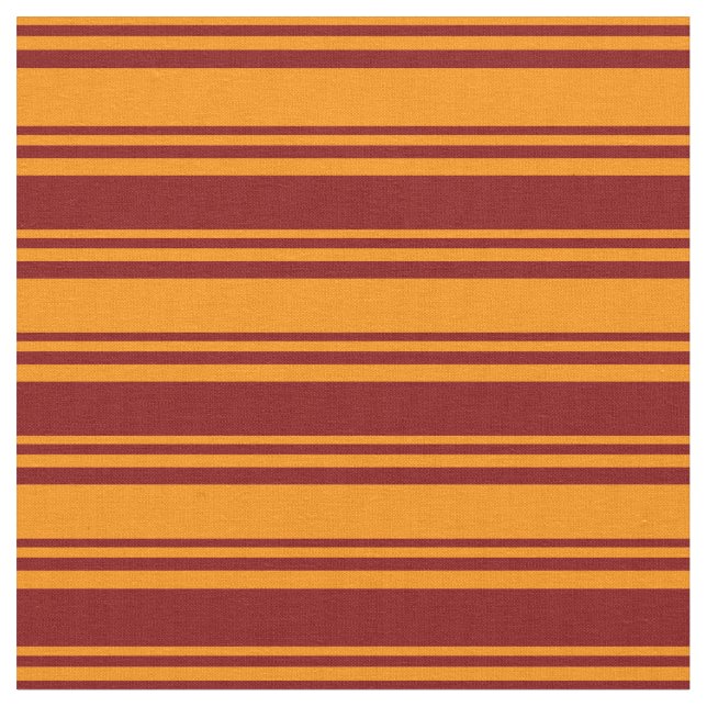 Dark Orange & Maroon Lined Pattern Fabric (Close Up)