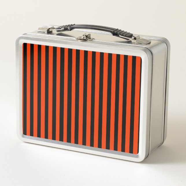 Dark Orange Metal Lunch Box (Front)