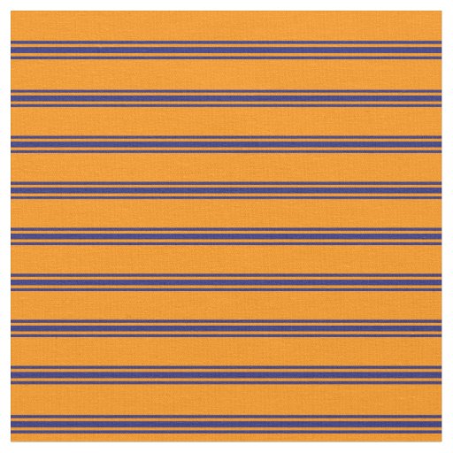 Dark Orange & Midnight Blue Striped/Lined Pattern Fabric