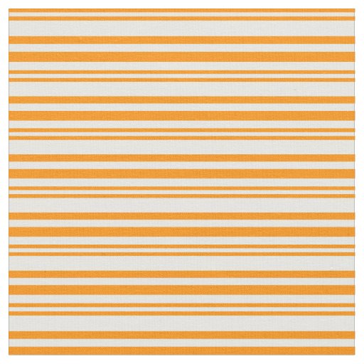 Dark Orange & Mint Cream Stripes Fabric