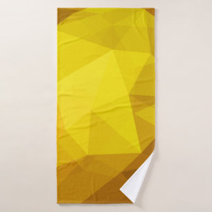 Dark orange polygonal. A completely new color illu Bath Towel