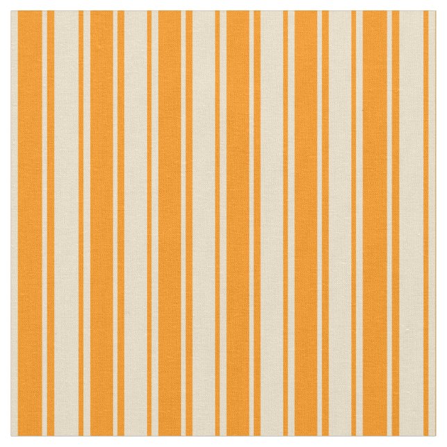 Dark Orange & Tan Stripes Fabric (Close Up)