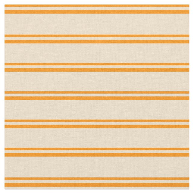 Dark Orange & Tan Stripes Fabric (Close Up)