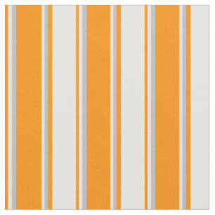 Dark Orange, White, and Grey Colored Pattern Fabric