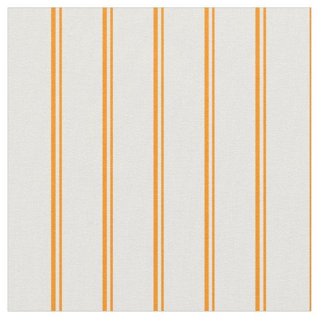 Dark Orange & White Lines Fabric (Close Up)