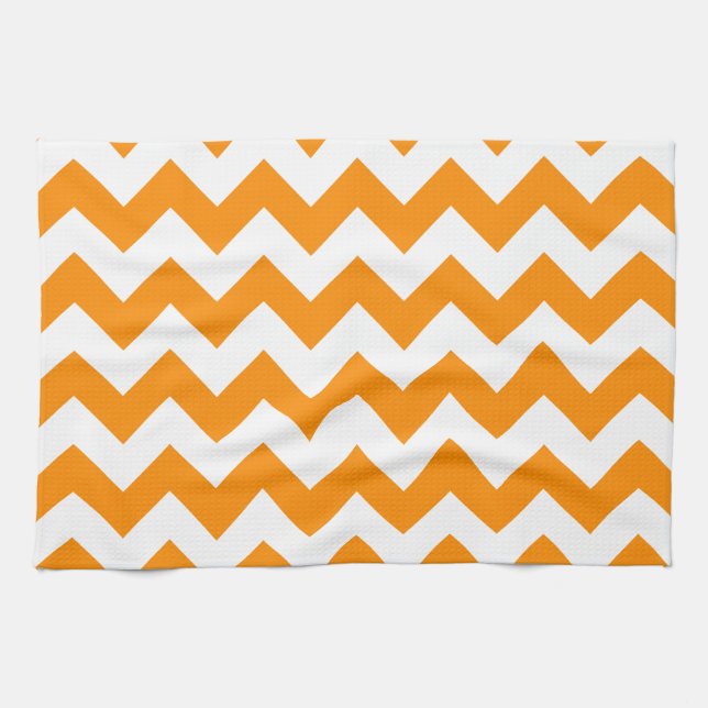 Dark Orange Zigzag Towel (Horizontal)