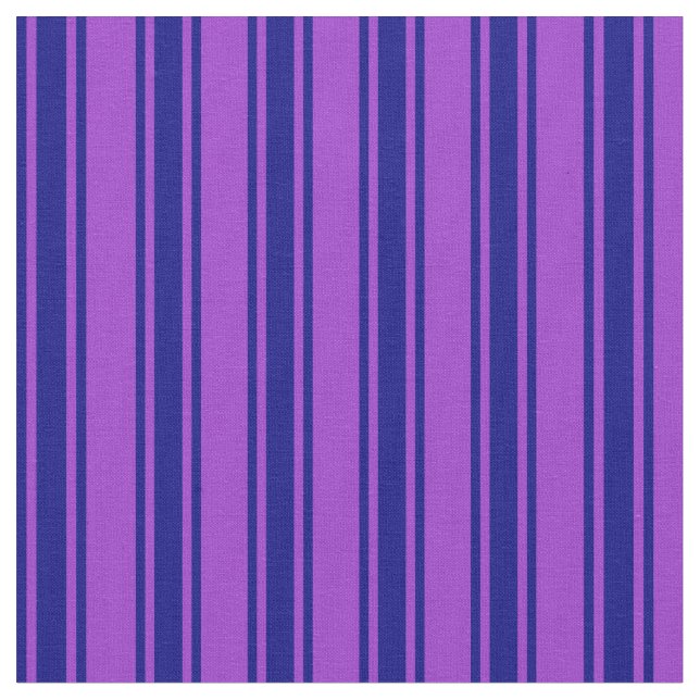 Dark Orchid and Blue Striped/Lined Pattern Fabric (Close Up)