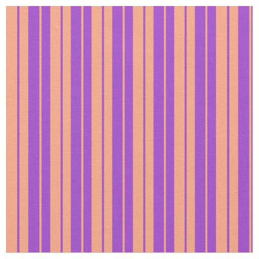 Dark Orchid and Light Salmon Colored Lines Fabric