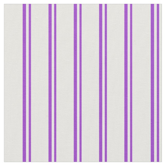 Dark Orchid and Mint Cream Pattern of Stripes Fabric (Close Up)