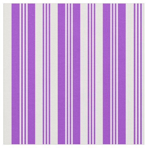 Dark Orchid and White Striped Pattern Fabric