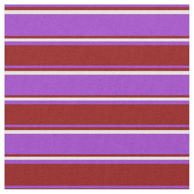 Dark Orchid, Dark Red, and Light Yellow Lines Fabric (Close Up)