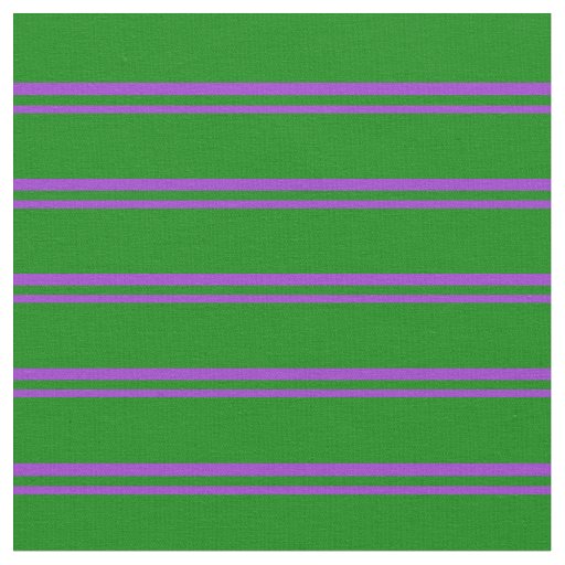 Dark Orchid & Green Striped Pattern Fabric