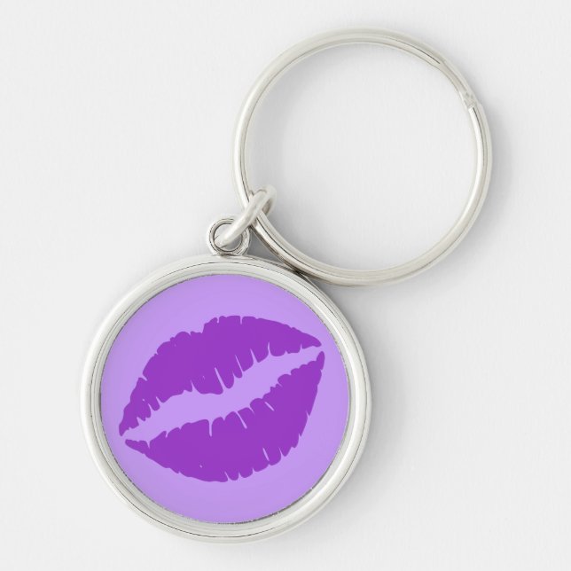Dark Orchid Lipstick Purple Keychain (Front)
