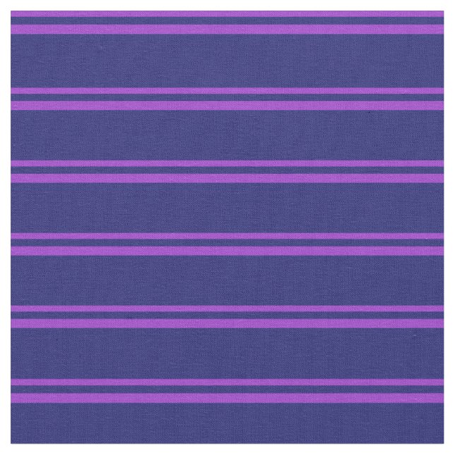 Dark Orchid & Midnight Blue Striped/Lined Pattern Fabric (Close Up)