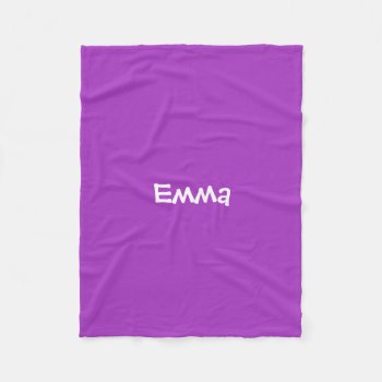 Dark Orchid Personalized Fleece Blanket by LokisColors at Zazzle