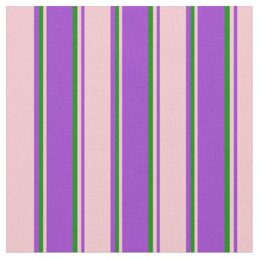 Dark Orchid, Pink, and Green Lines Fabric