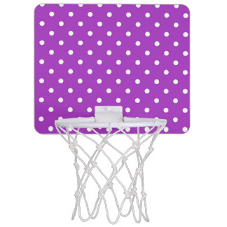 Dark Orchid Polka Dot Mini Basketball Hoop