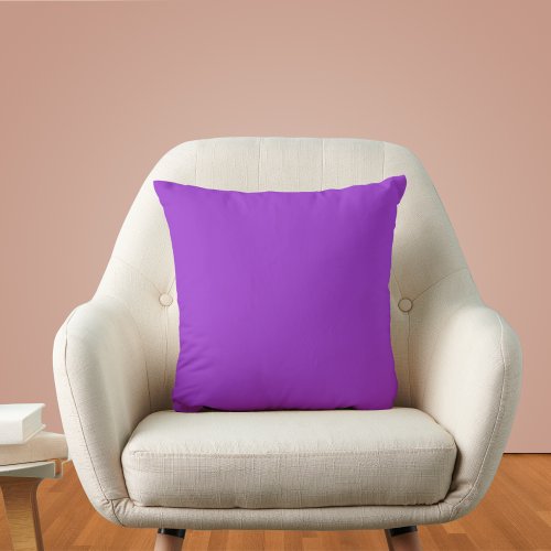Dark Orchid Solid Color Throw Pillow