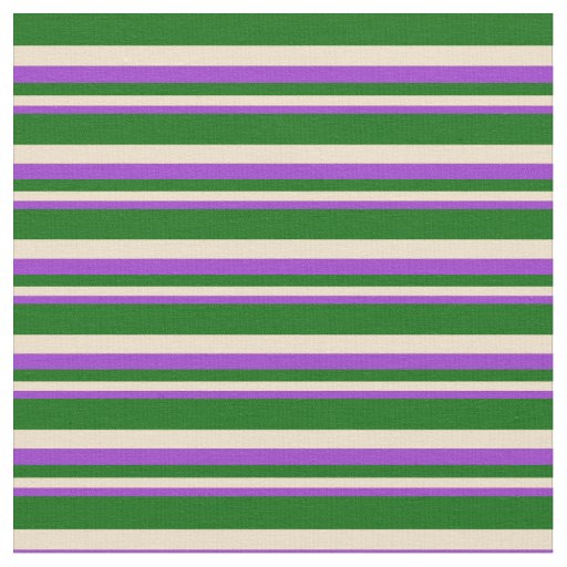 Dark Orchid, Tan, and Dark Green Lines Fabric