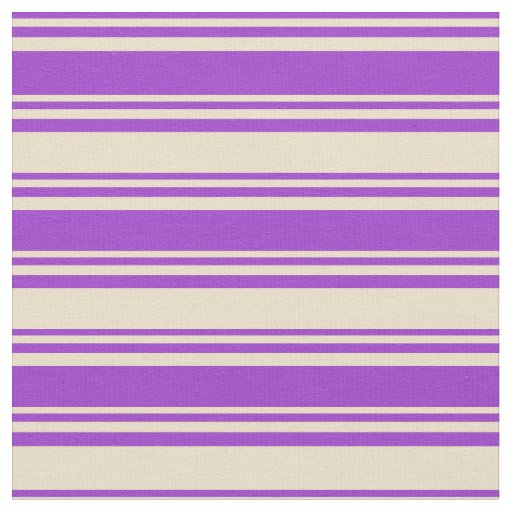 Dark Orchid & Tan Striped Pattern Fabric