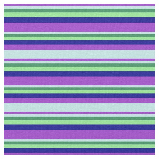 Dark Orchid, Turquoise, Sea Green, Green & Blue Fabric