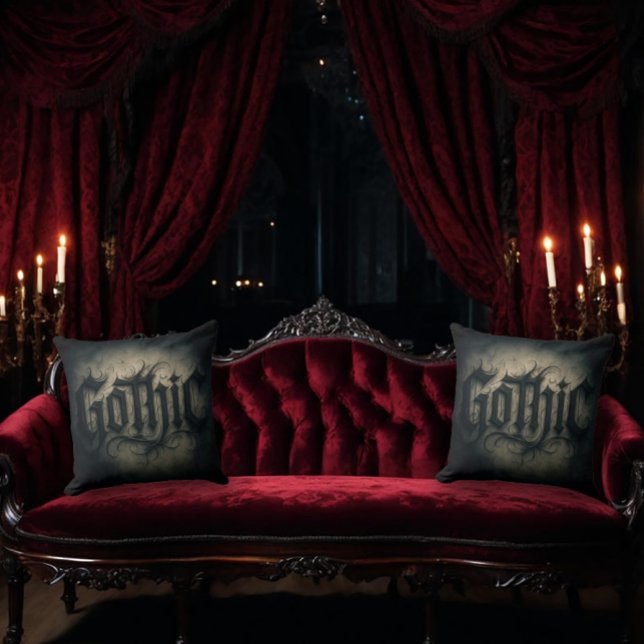 Dark Ornate Gothic Throw Pillow (Creator Uploaded)
