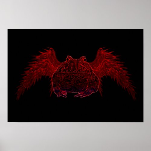 Dark Pacman Frog Poster