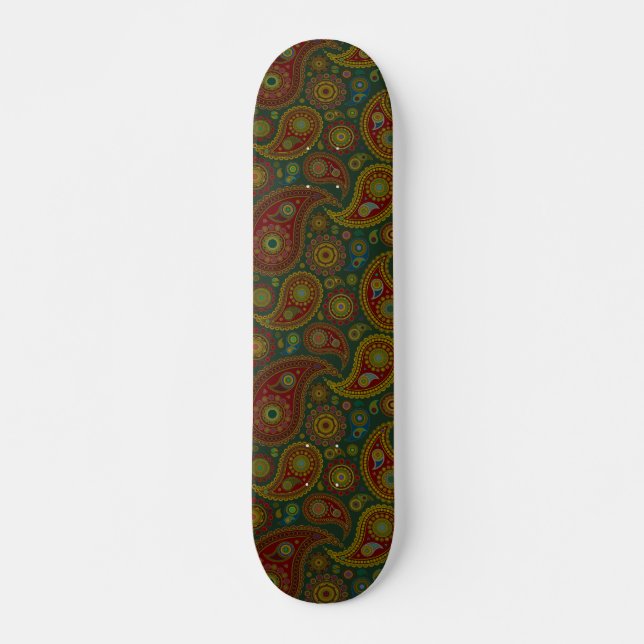 Dark Paisley Skateboard Deck (Front)