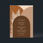 Dark Pampass grass and Arches Wedding Invitation<br><div class="desc">I created this wedding suite inspired by fluffy pampas grass and arches in desert colors. Full collection https://www.zazzle.com/collections/pampass-119716034382084568</div>
