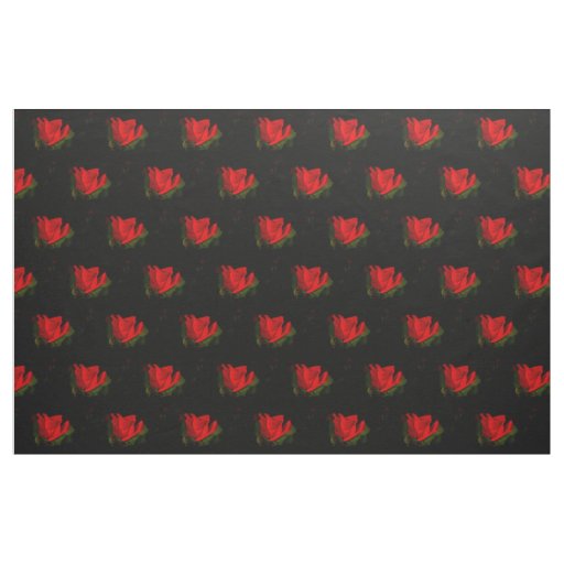 Dark Passion - Red Rose Fabric