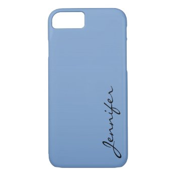 Dark Pastel Blue Color Background Iphone 8/7 Case by NhanNgo at Zazzle