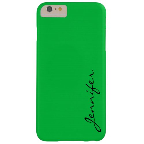 Dark pastel green color background barely there iPhone 6 plus case