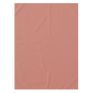 Dark Pastel Peach Solid Color Pairs Blood Orange Tablecloth