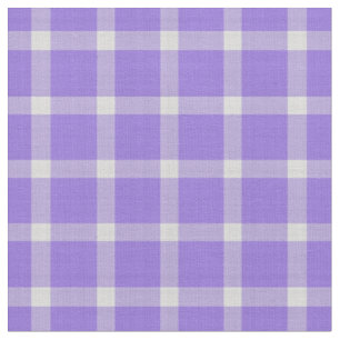 Dark Pastel Purple Checkered Gingham Fabric